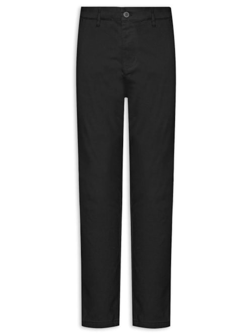 Calça Masculina Chino Skinny Clássica Sarja (PA) – Preto
