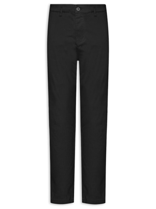 Calça Masculina Chino Skinny Clássica Sarja (PA) - Preto