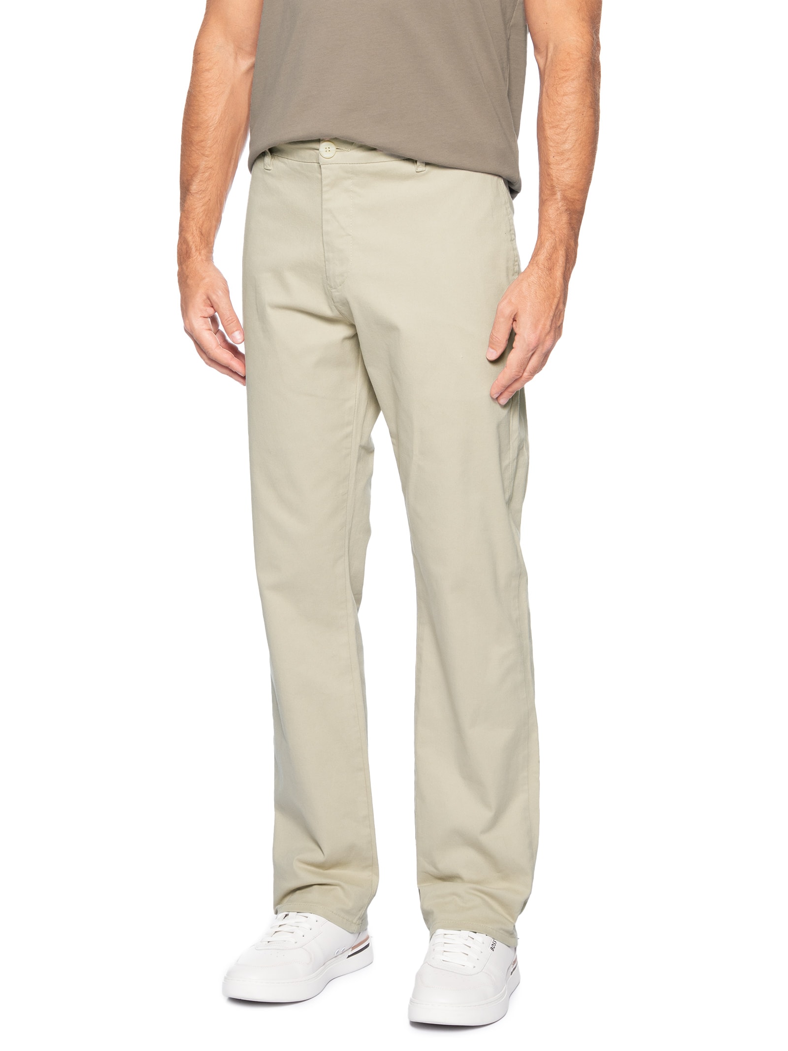 Calça Masculina Chino Slim Bege Calvin Klein