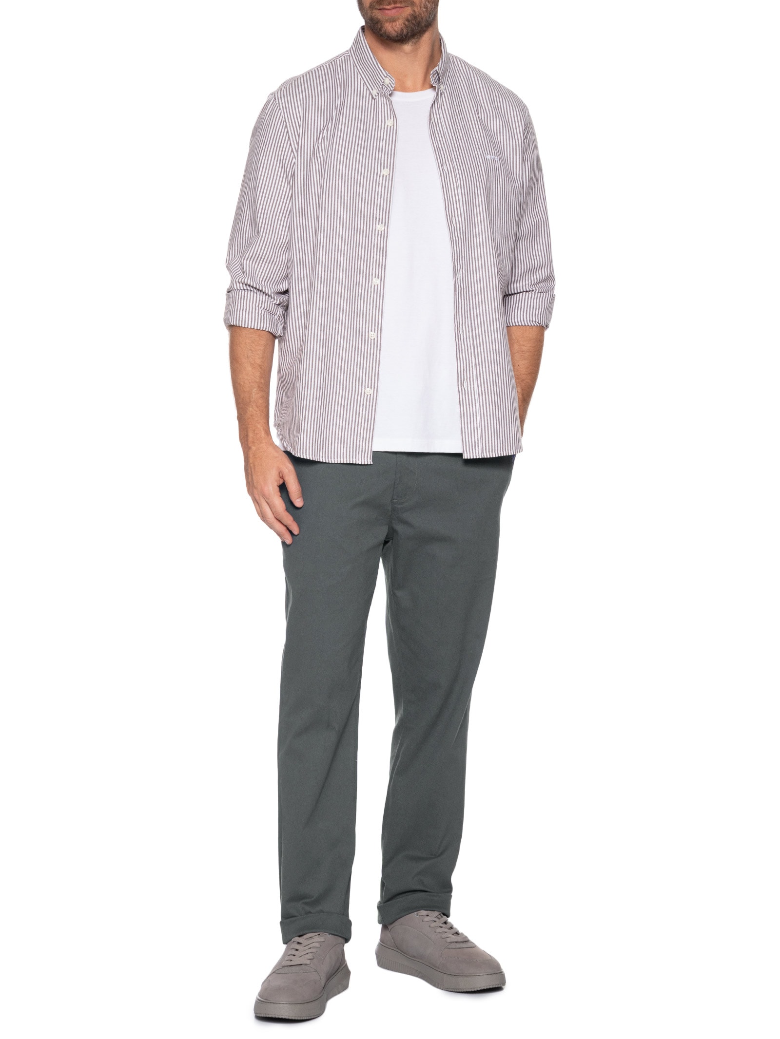 Calça Masculina Chino Slim Cinza Calvin Klein - White Label
