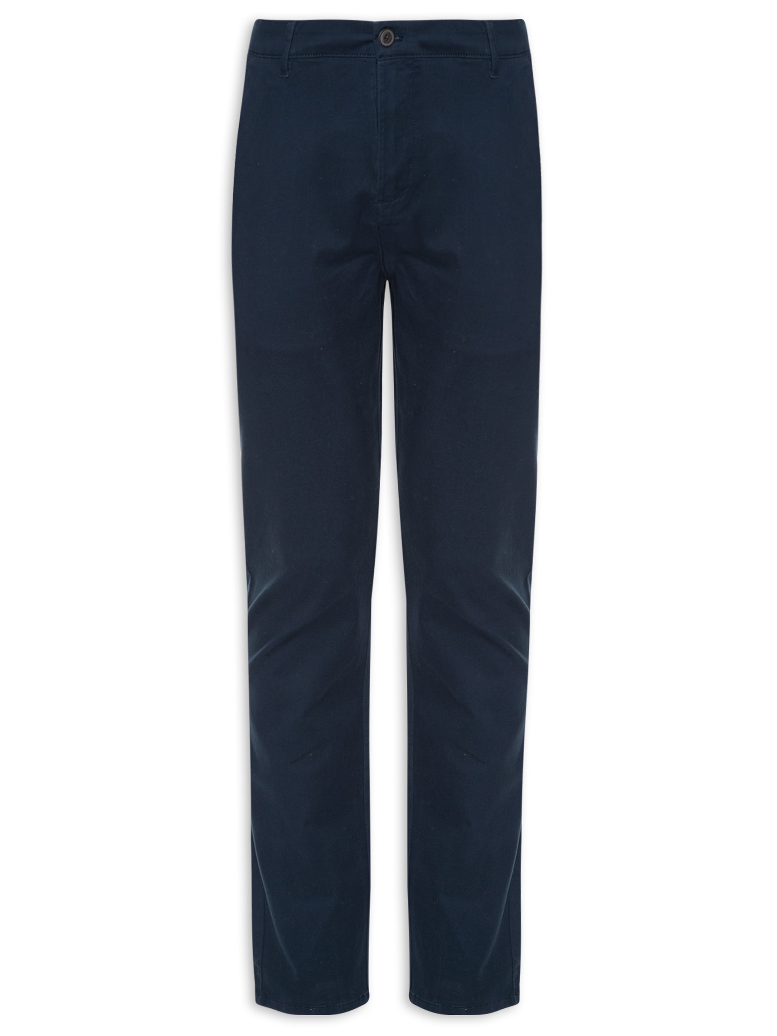 Calça Masculina Chino Slim Clássica Sarja  Azul Aramis