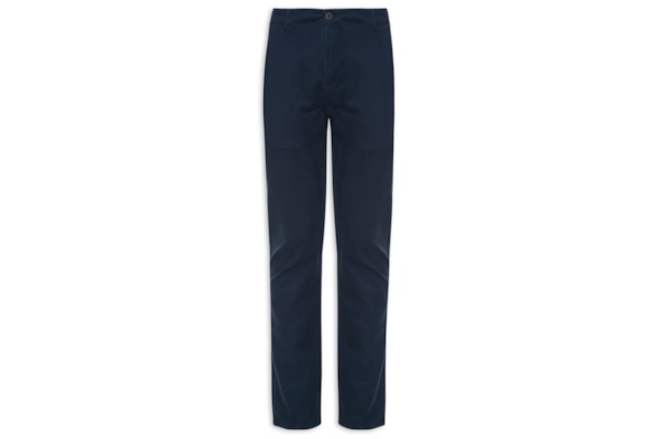Calça Masculina Chino Slim Clássica Sarja  - Azul