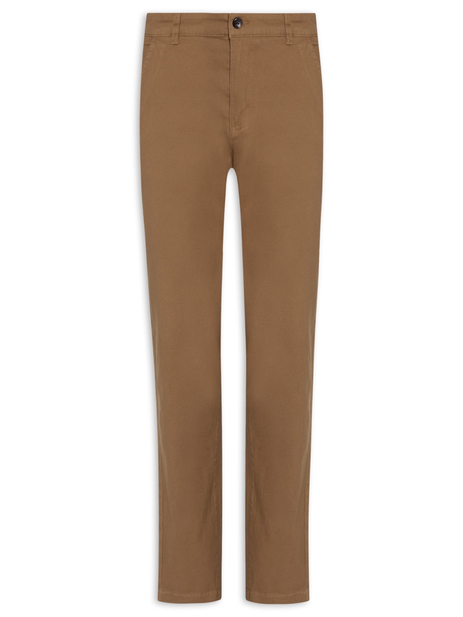 Calça Masculina Chino Slim Color Marrom Basiq Men