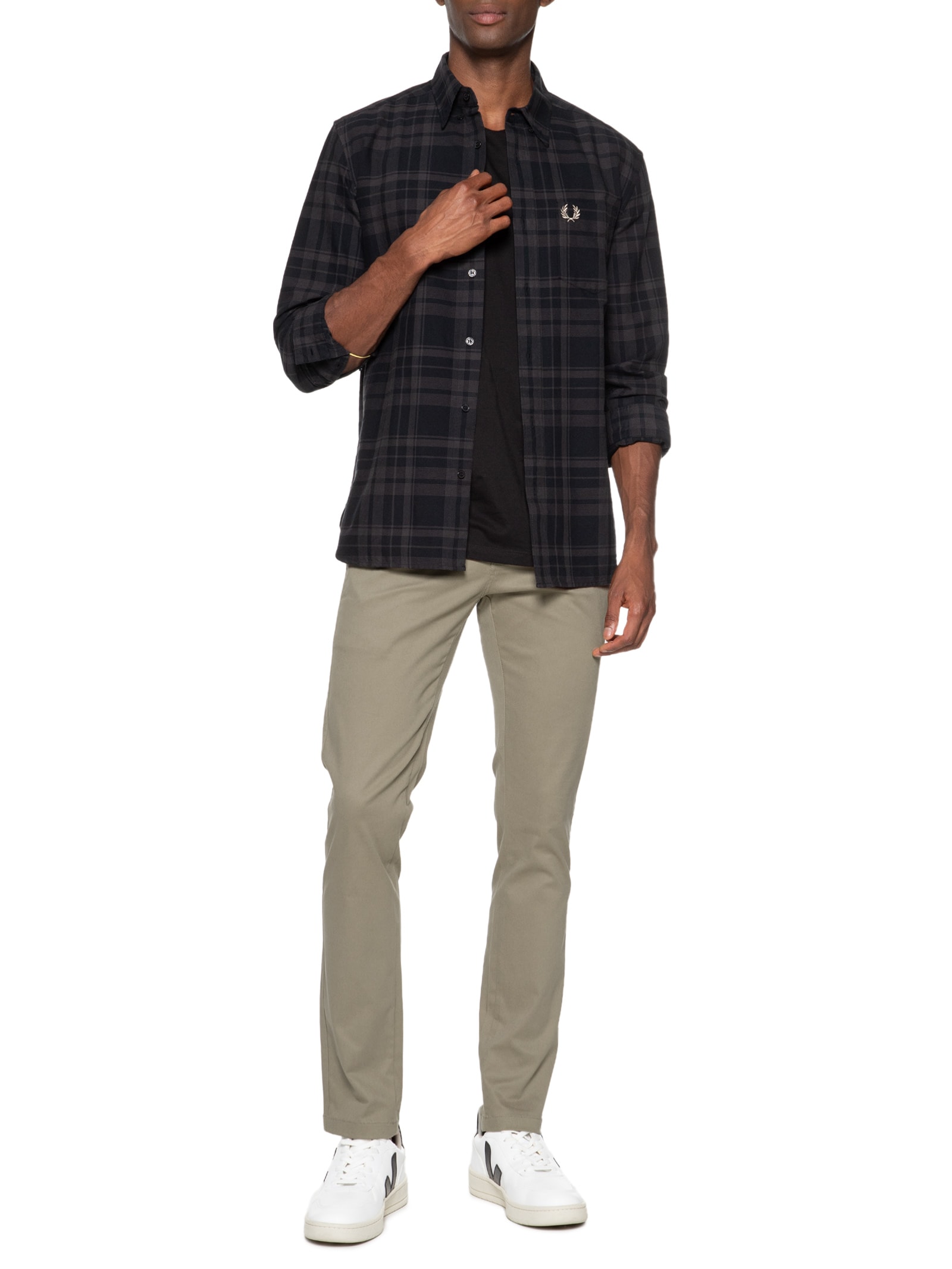 Calça Masculina Chino Slim Fit Color Verde '2 Essential