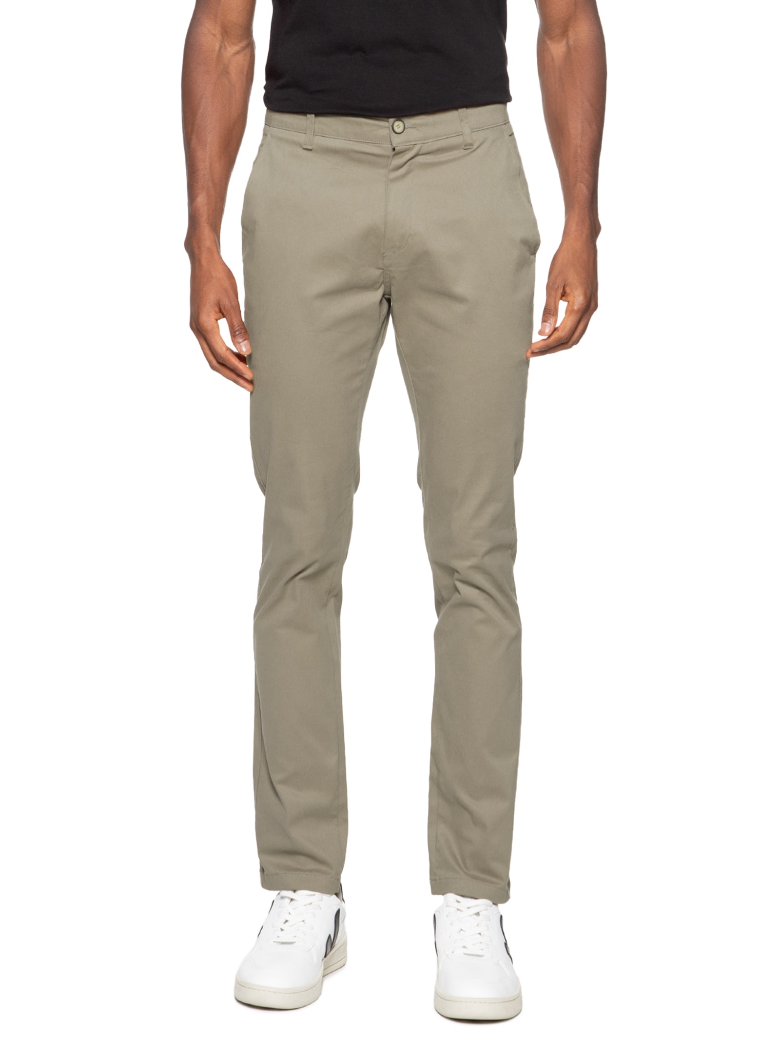 Calça Masculina Chino Slim Fit Color Verde '2 Essential