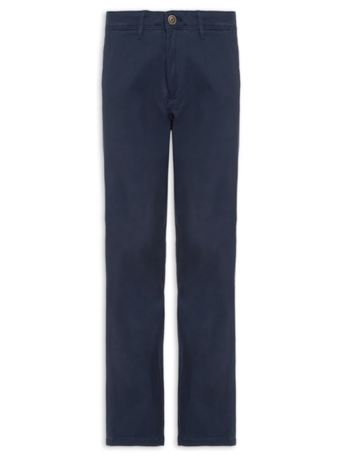 Calça Masculina Chino Slim Fit Em Algodão – Azul