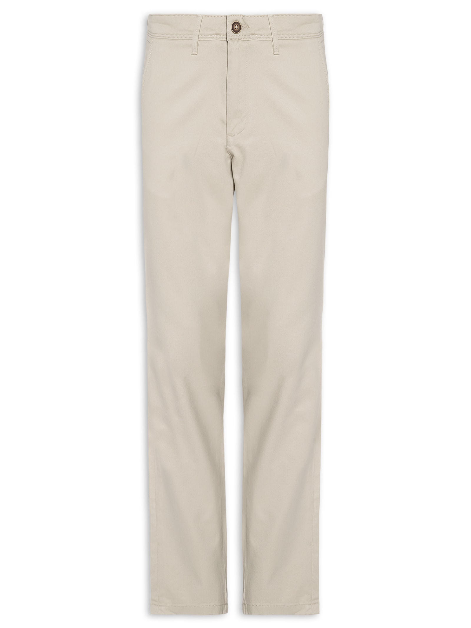 Calça Masculina Chino Slim Fit em Algodão Orgânico Bege Jack & Jones
