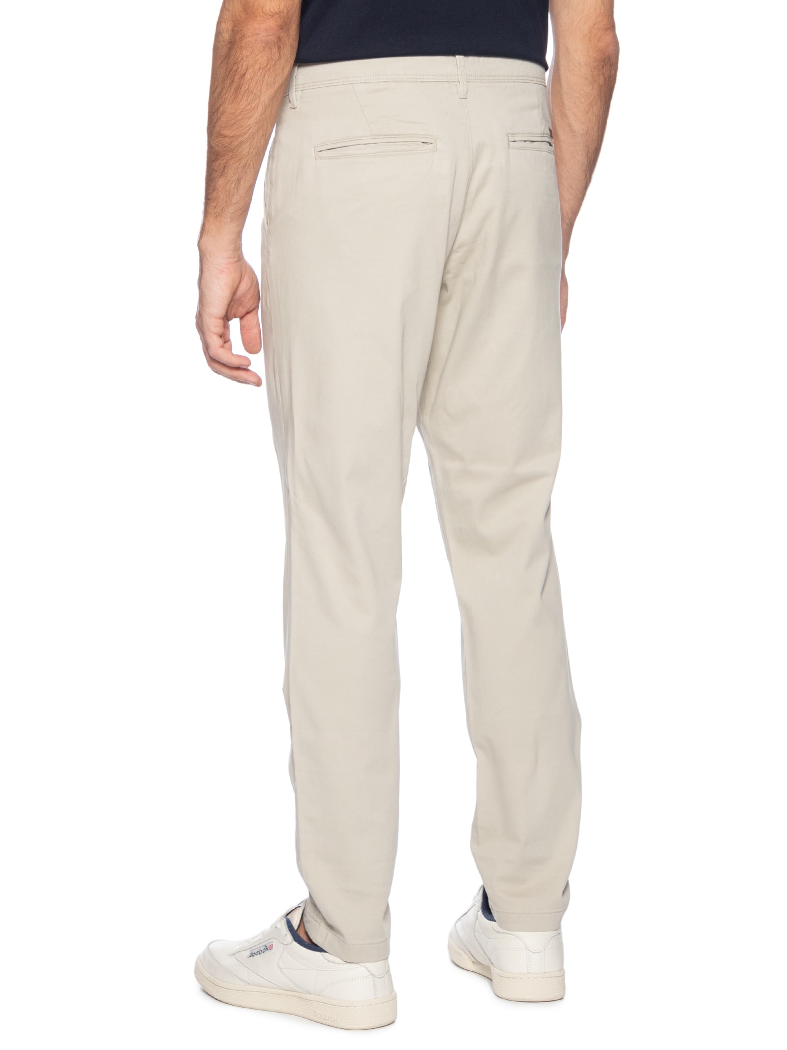 Calça Masculina Chino Slim Fit em Algodão Orgânico Bege Jack & Jones