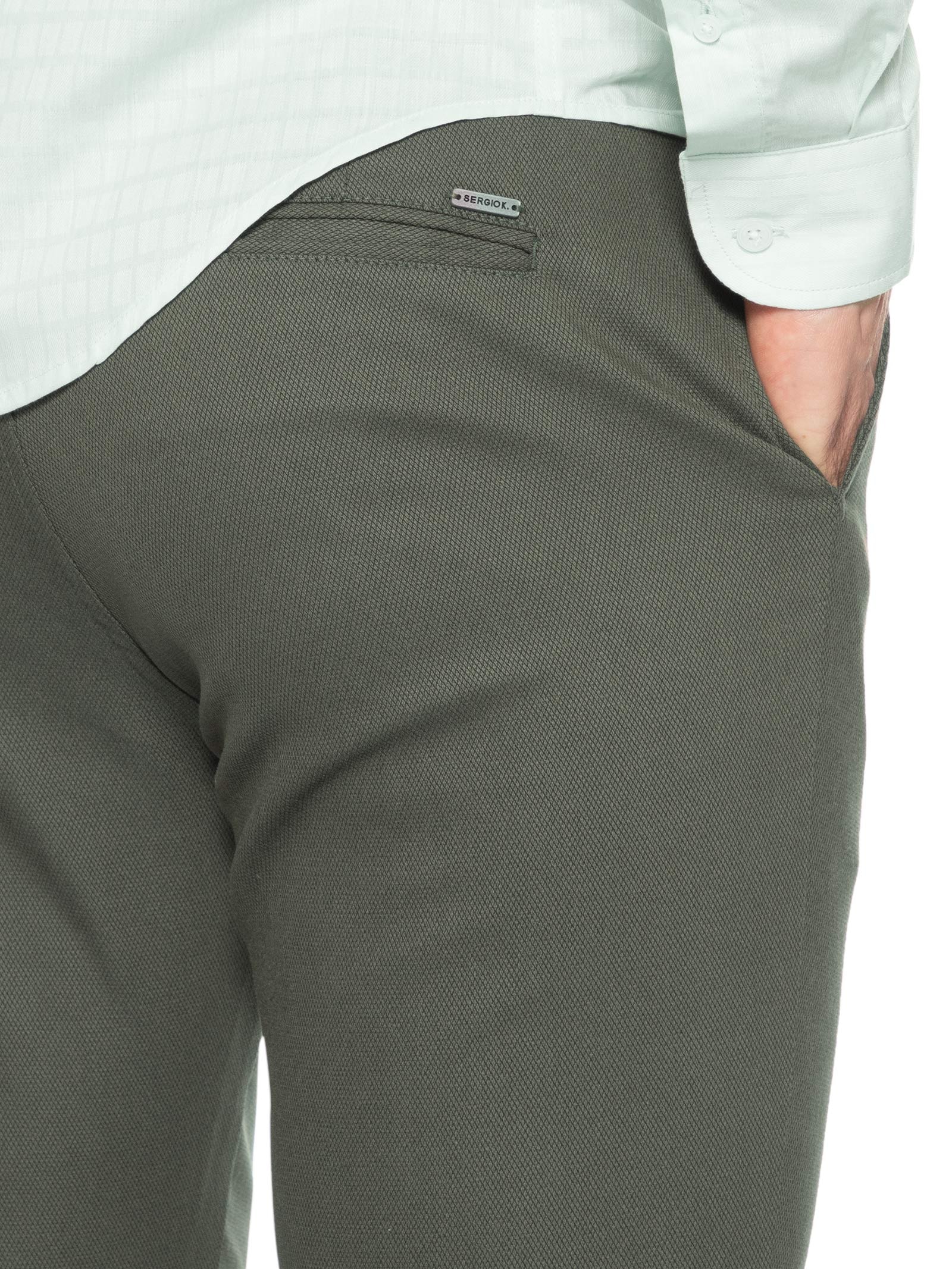 Calça Masculina Chino Texture Verde Sergio K
