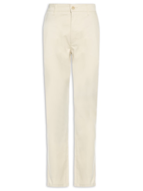 Calça Masculina Clássica Chino Reta – Bege
