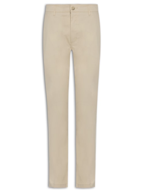 Calça Masculina Clássica Chino Reta – Bege