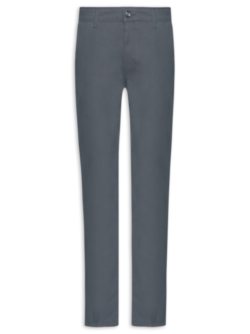 Calça Masculina Clássica Chino Reta – Cinza