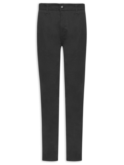 Calça Masculina Clássica Chino Reta – Preto