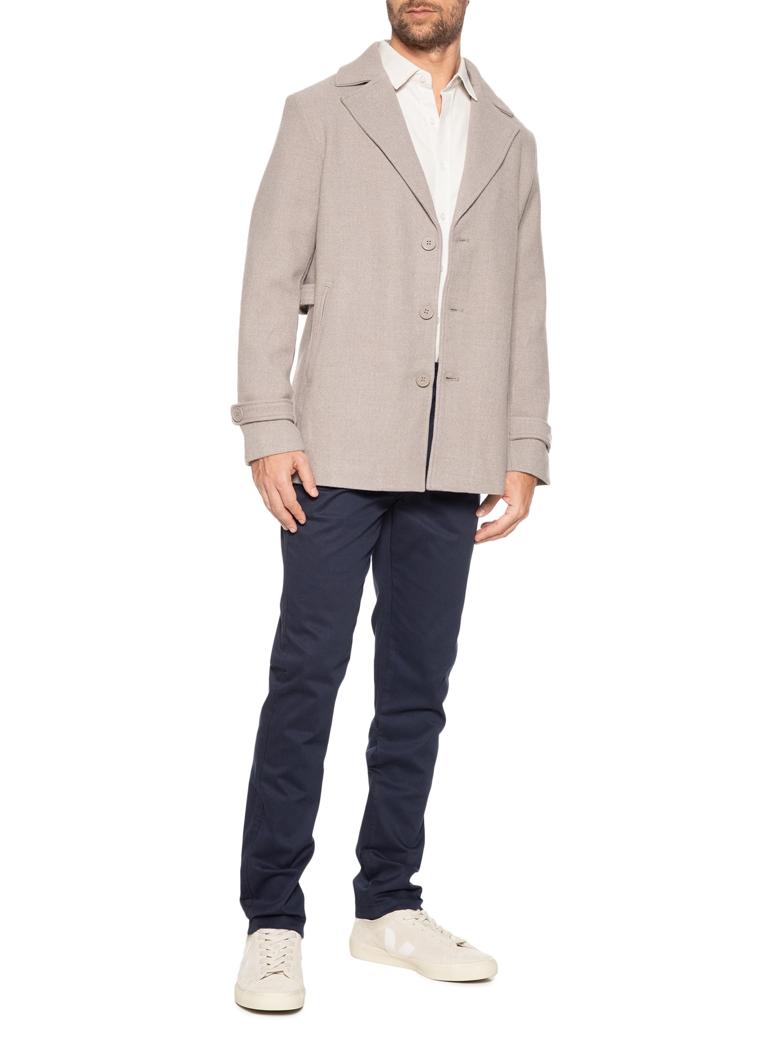 Calça Masculina Clássica Chino Slim Azul '2 Essential