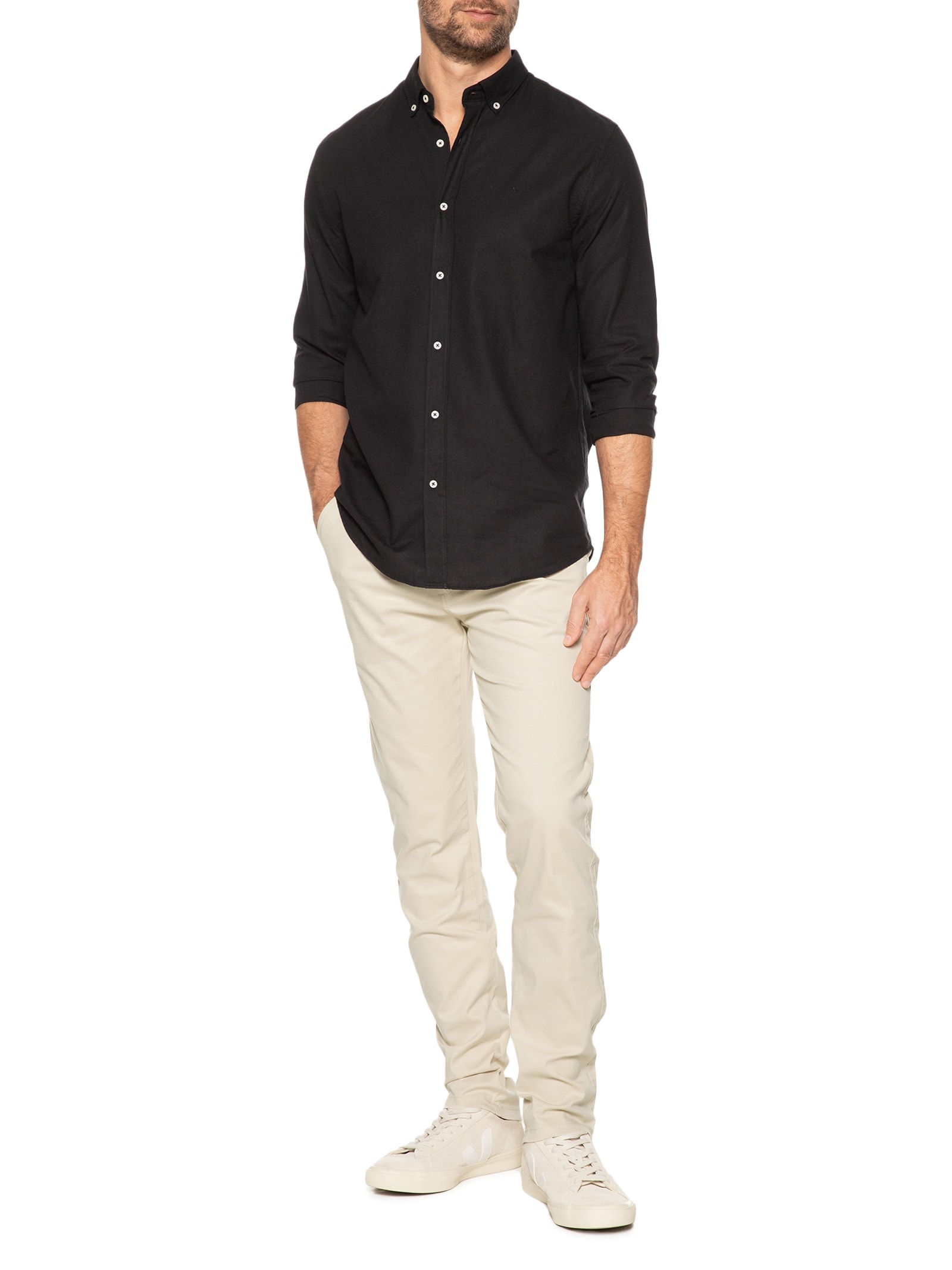 Calça Masculina Clássica Chino Slim Bege '2 Essential