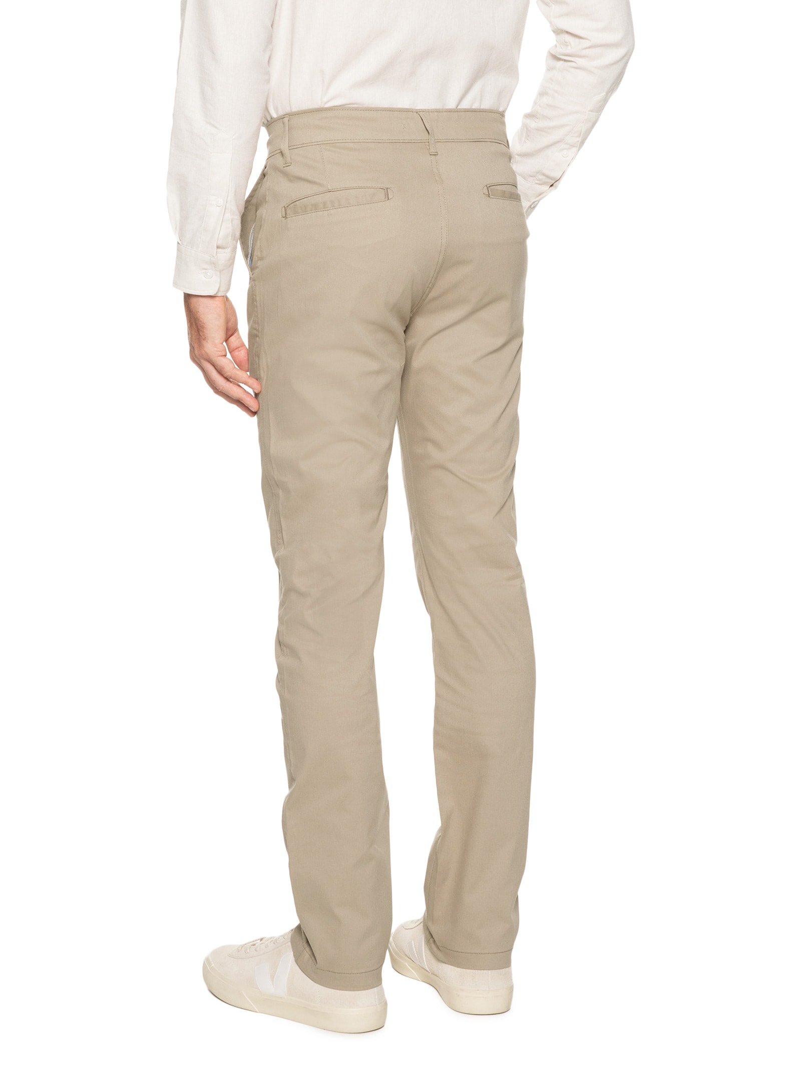 Calça Masculina Clássica Chino Slim Marrom '2 Essential