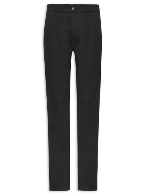 Calça Masculina Clássica Chino Slim – Preto