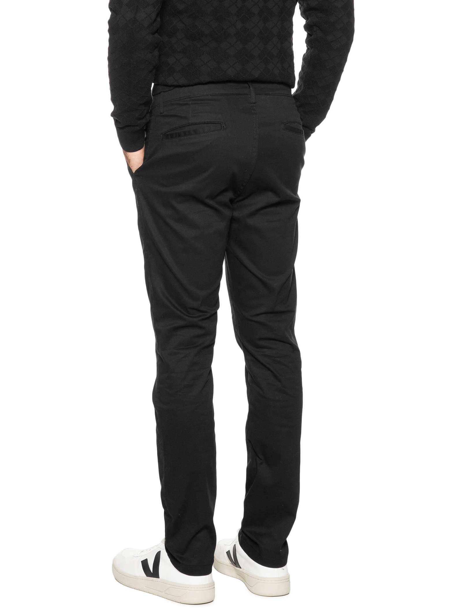 Calça Masculina Clássica Chino Slim Preto '2 Essential