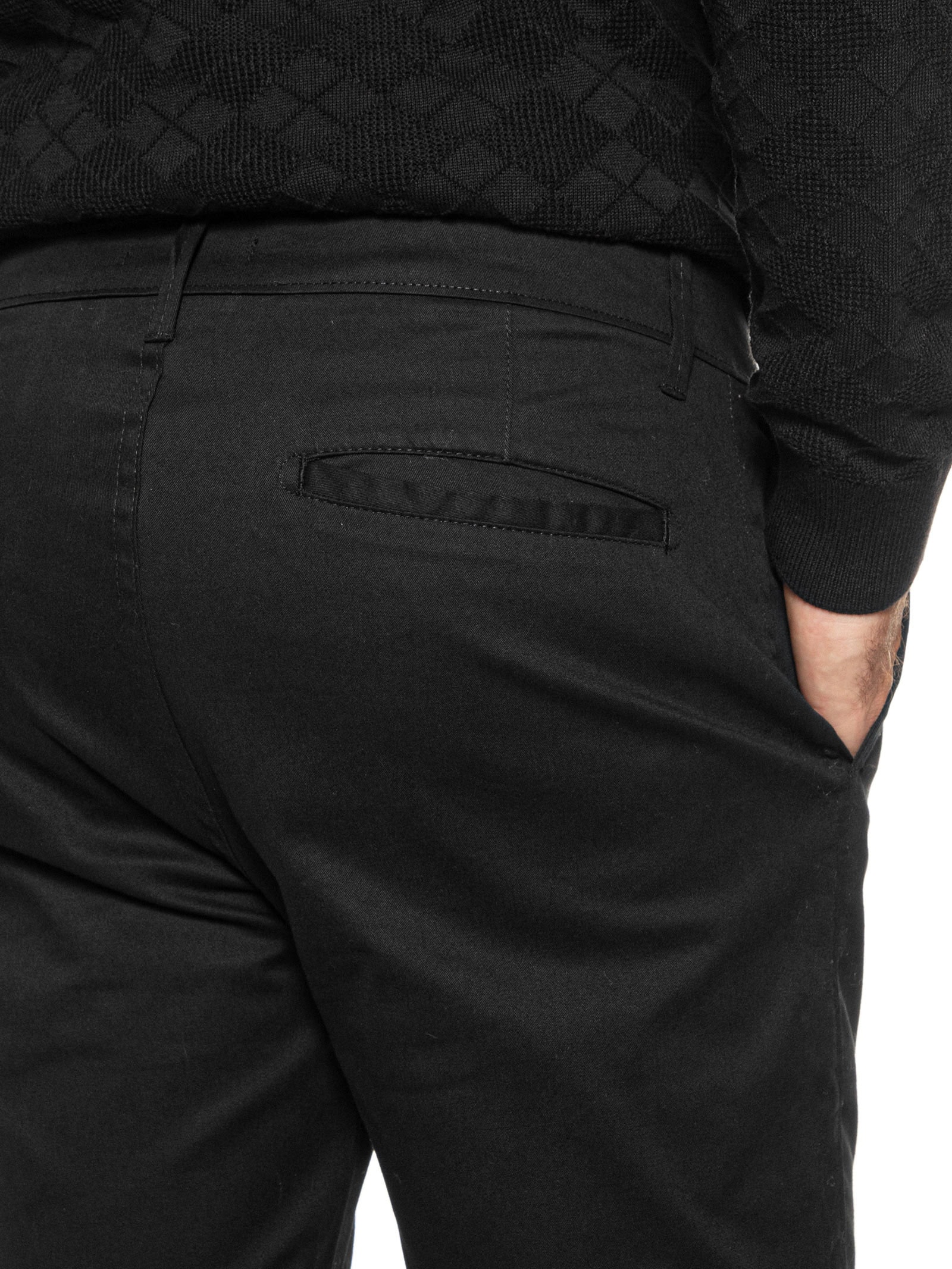 Calça Masculina Clássica Chino Slim Preto '2 Essential