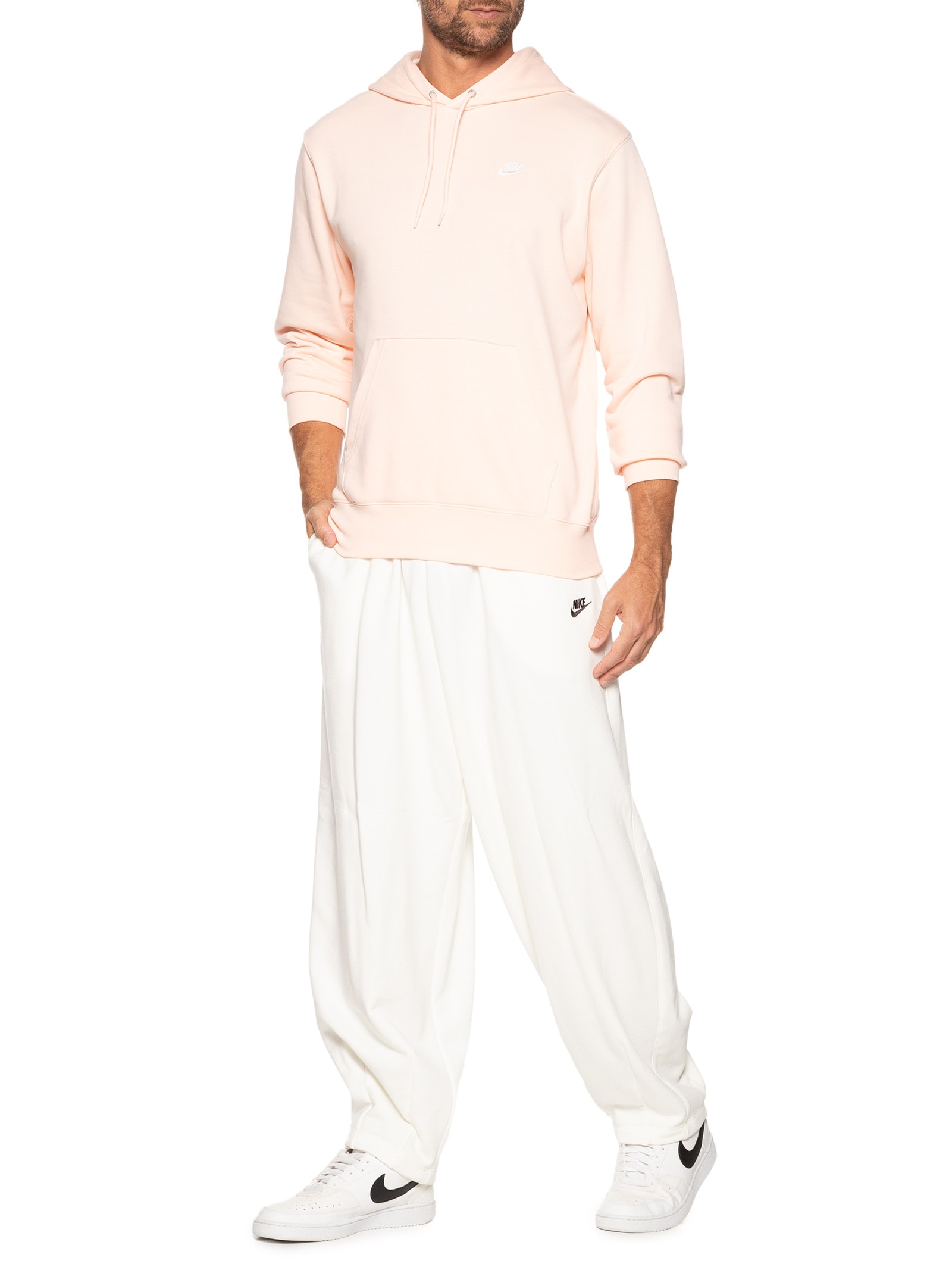 Nike - Calça Masculina Club FT Oversized Pant - Off White