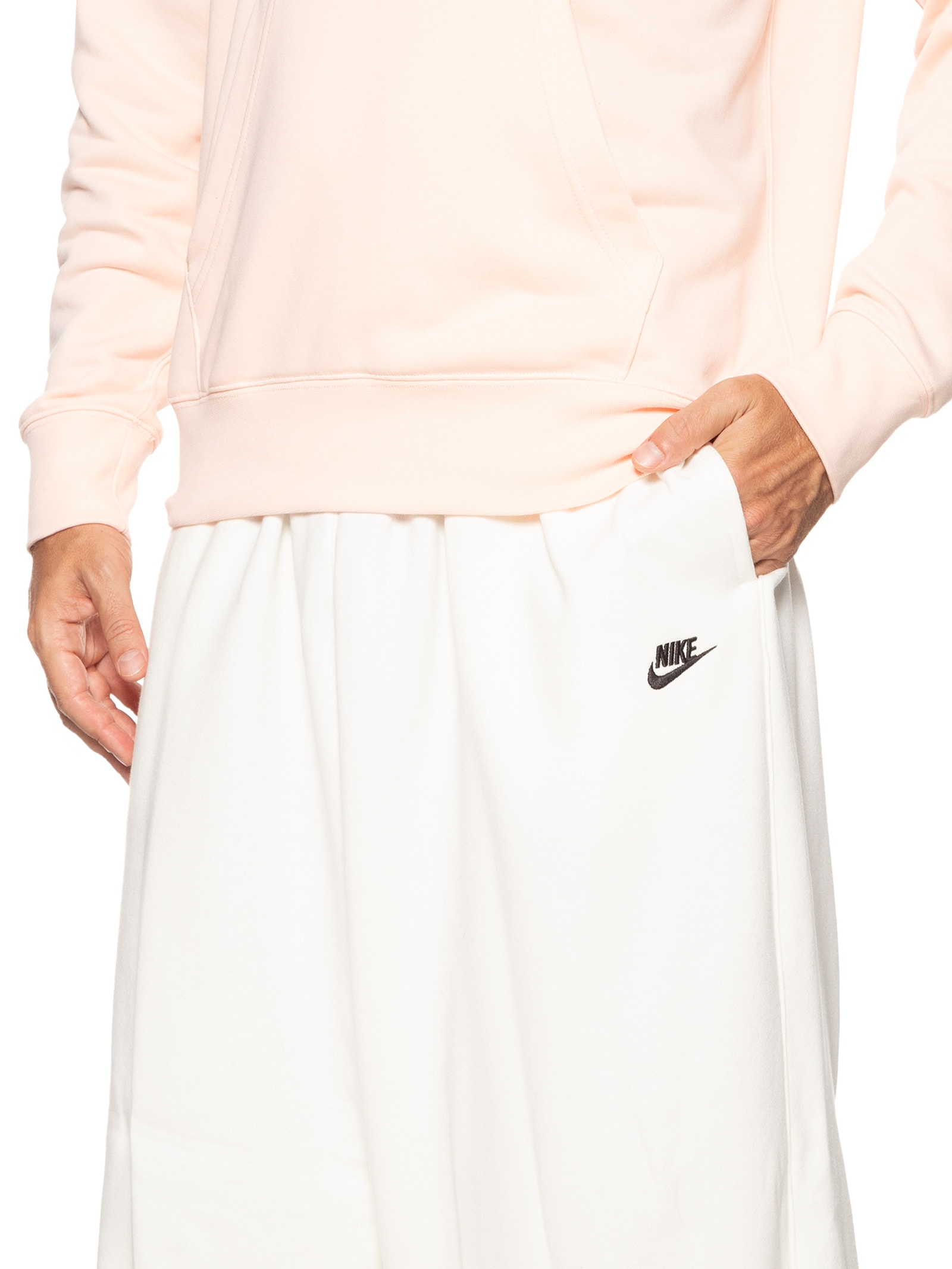 Nike - Calça Masculina Club FT Oversized Pant - Off White
