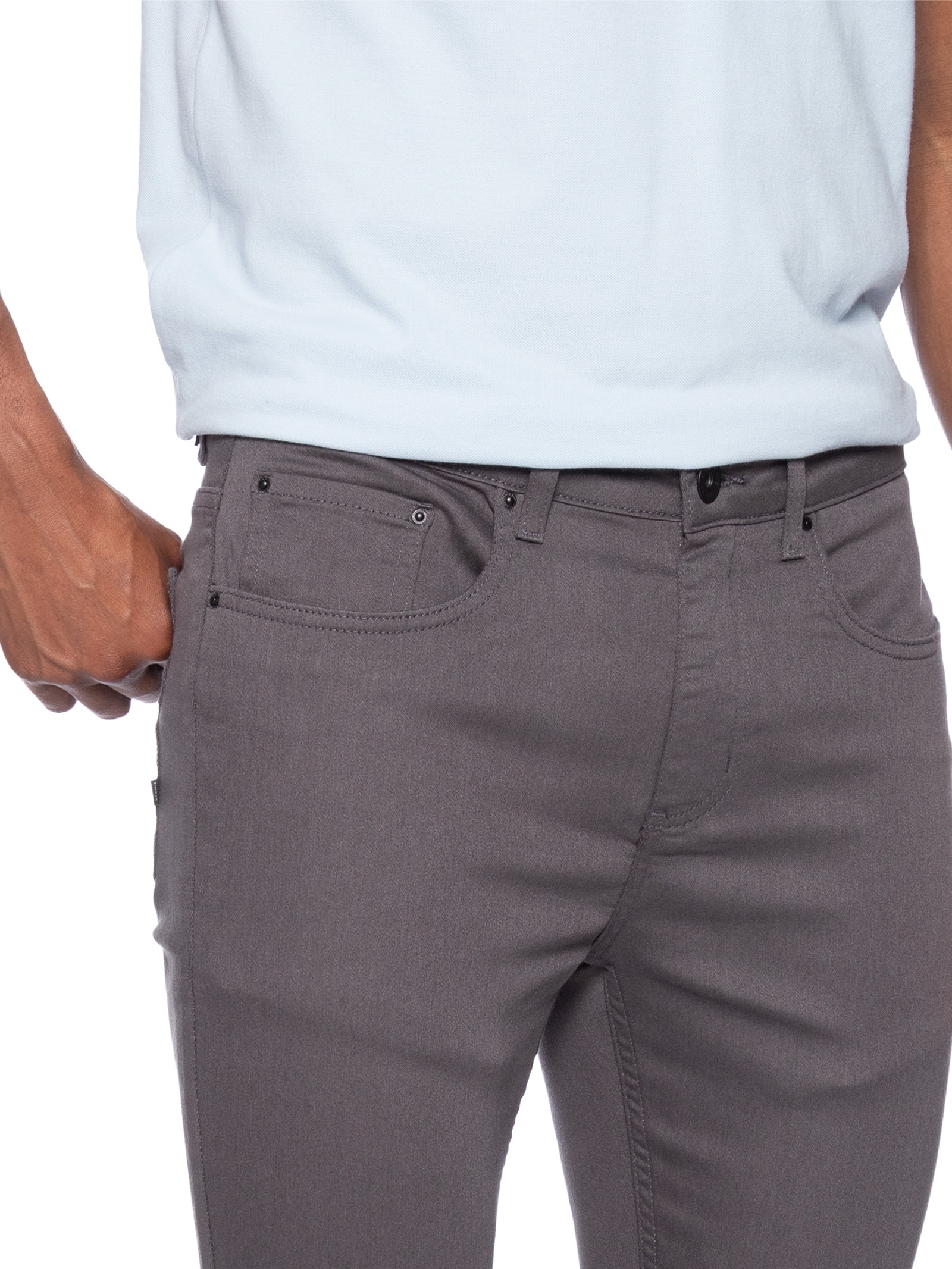Calça Masculina Color 5 Pockets Skinny Power Cinza Aramis
