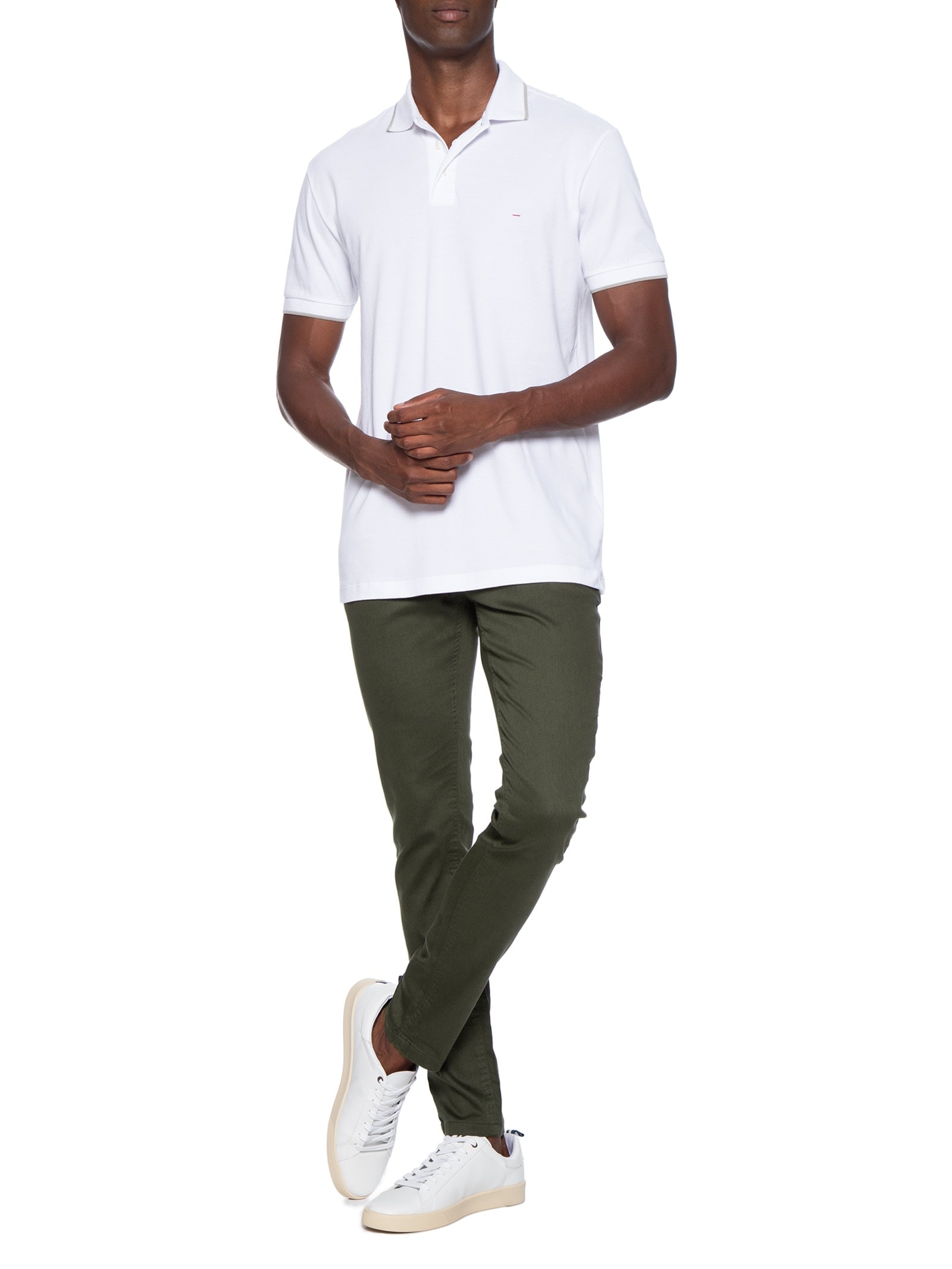 Calça Masculina Color 5 Pockets Skinny Power Verde Aramis