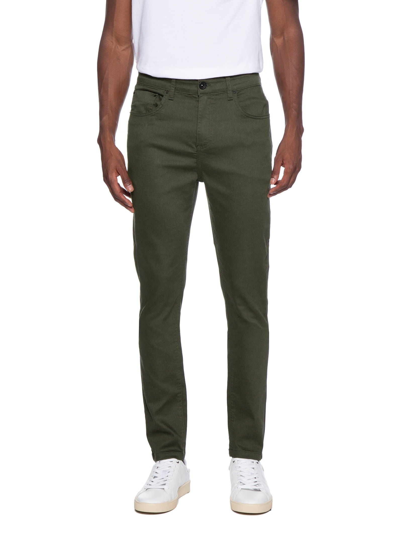 Calça Masculina Color 5 Pockets Skinny Power Verde Aramis