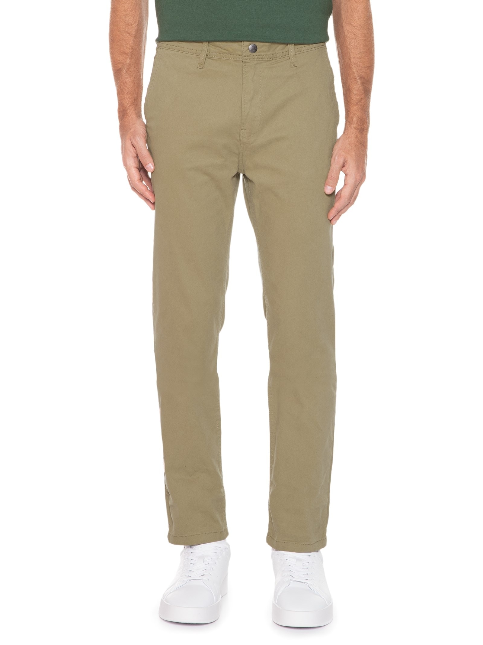 Calça Masculina Color Five Pockets Skinny Bege Calvin Klein Jeans