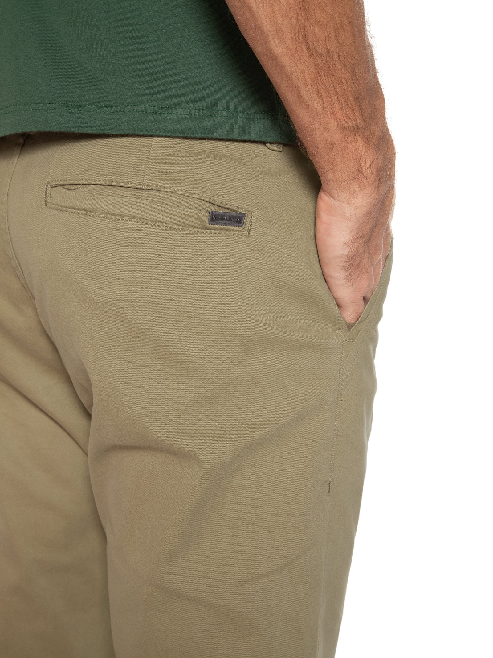 Calça Masculina Color Five Pockets Skinny Bege Calvin Klein Jeans