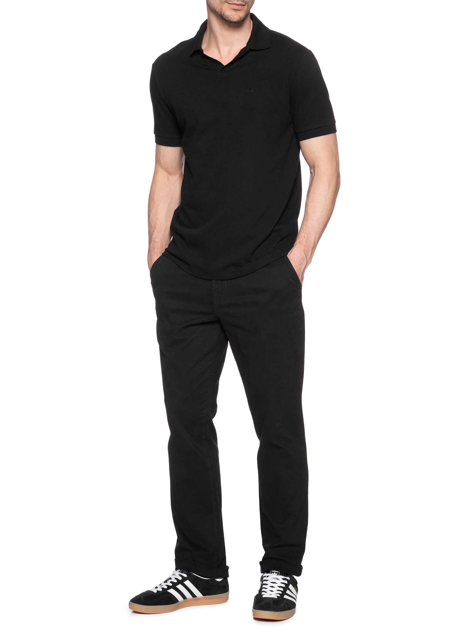 Calça Masculina Color Slim Chino Preto Calvin Klein Jeans