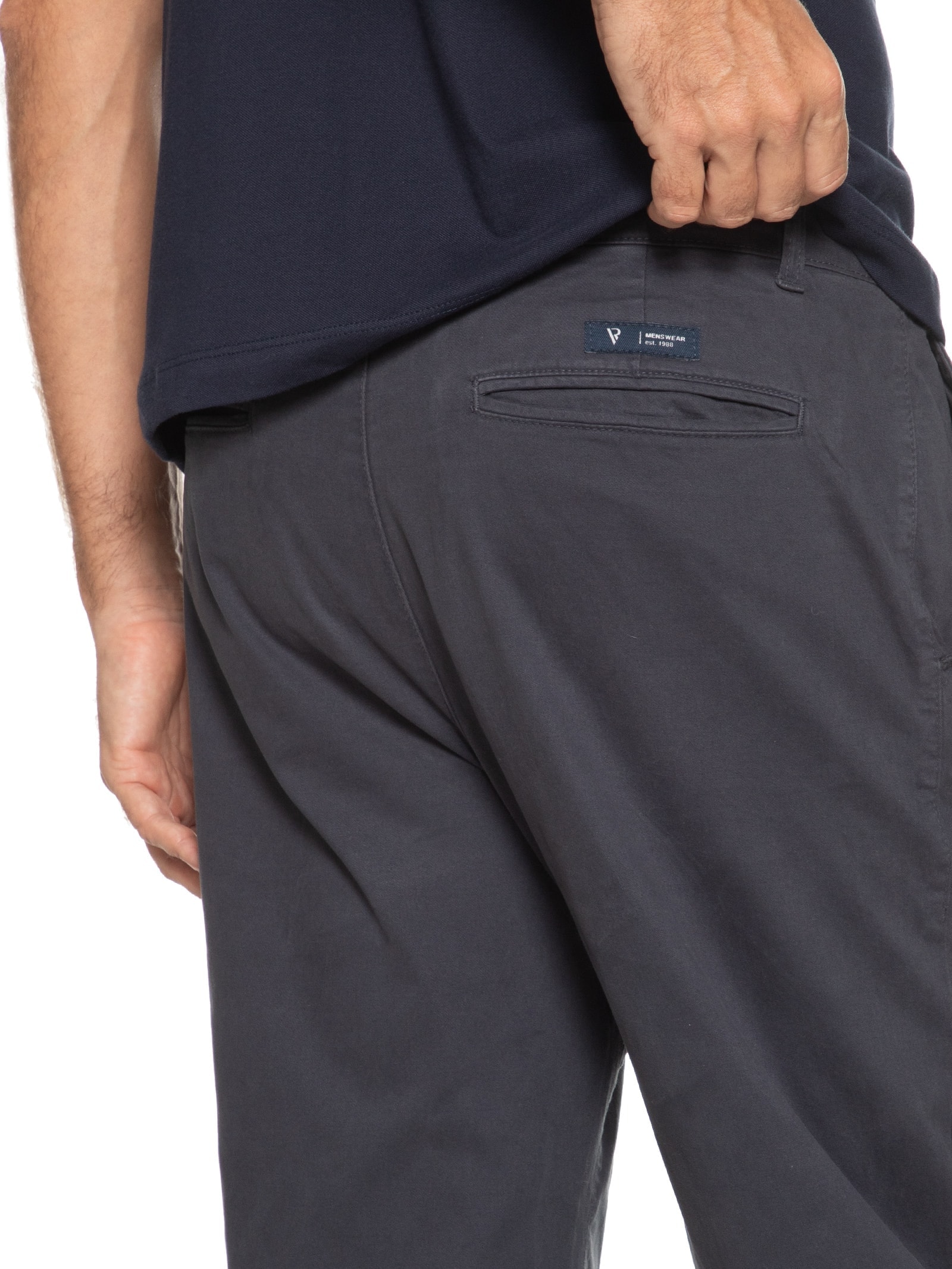 Calça Masculina Color Twill Power (Tradicional) Chino Azul Vr