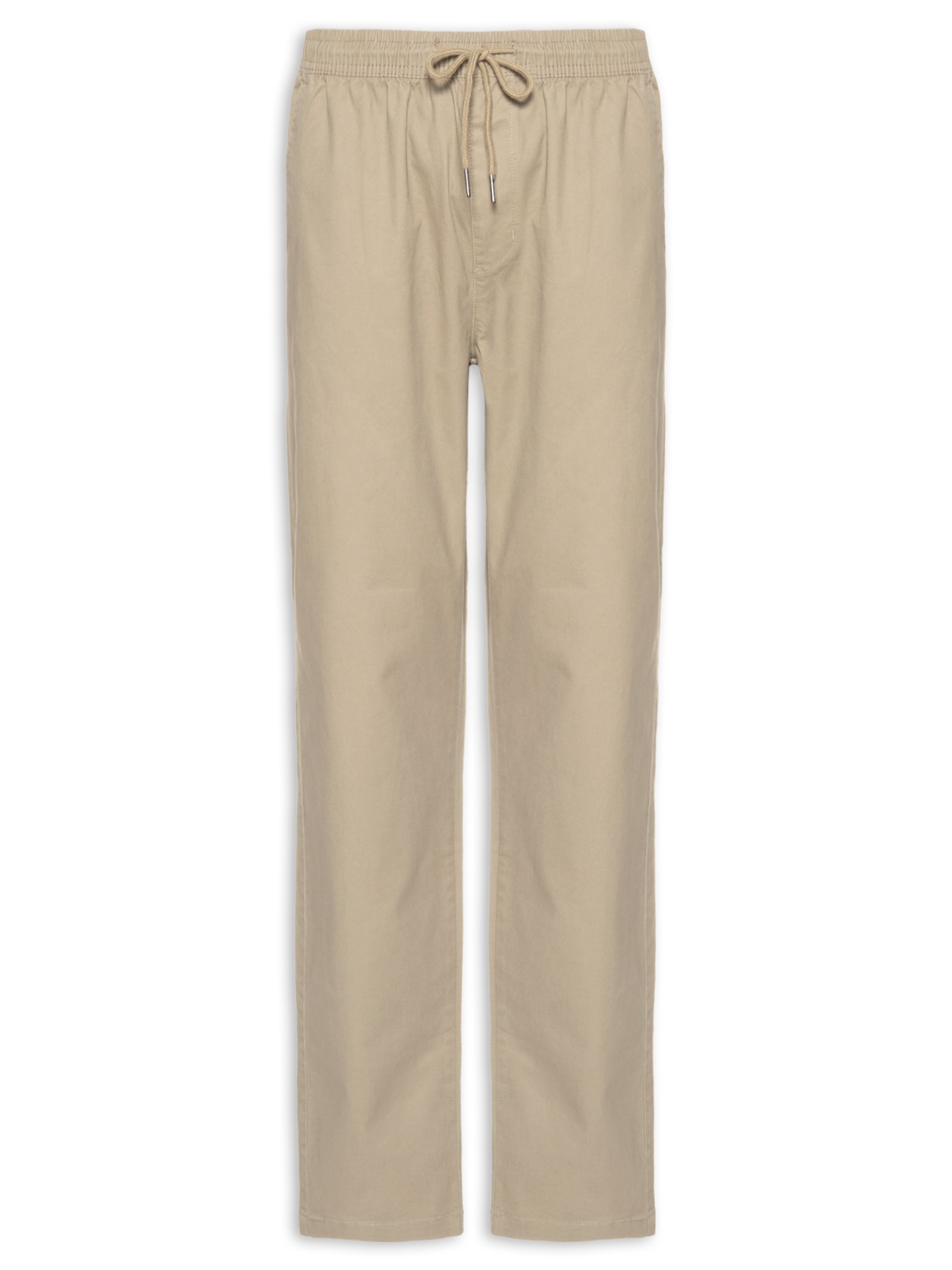 Calça Masculina Com Elástico Na Cintura Bege Basiq Men