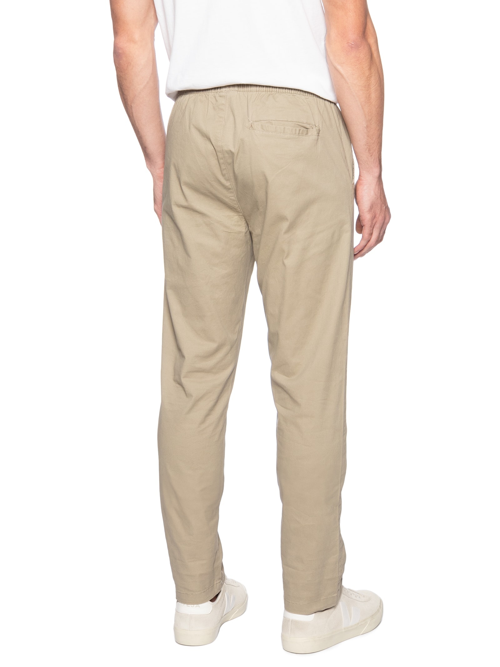 Calça Masculina Com Elástico Na Cintura Bege Basiq Men