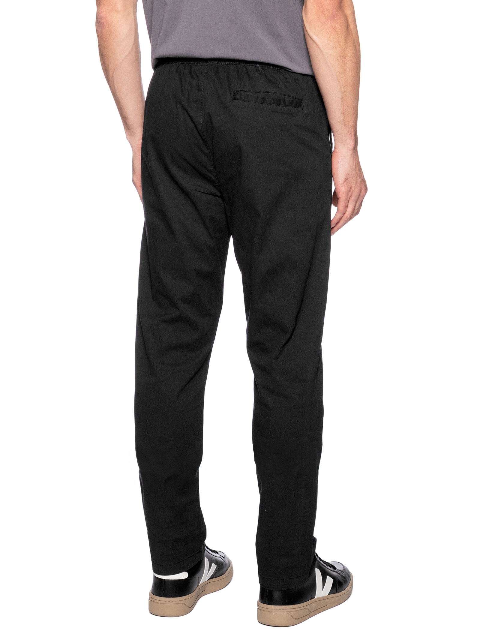 Calça Masculina Com Elástico Na Cintura Preto Basiq Men