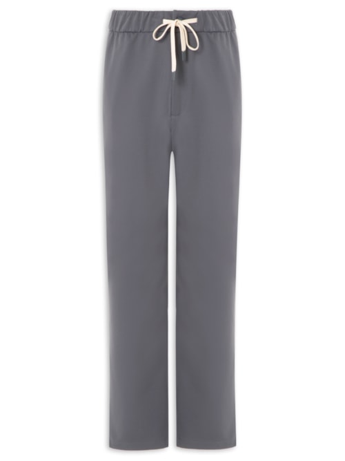 Calça Masculina Com Pence E Cós Elastizado – Cinza