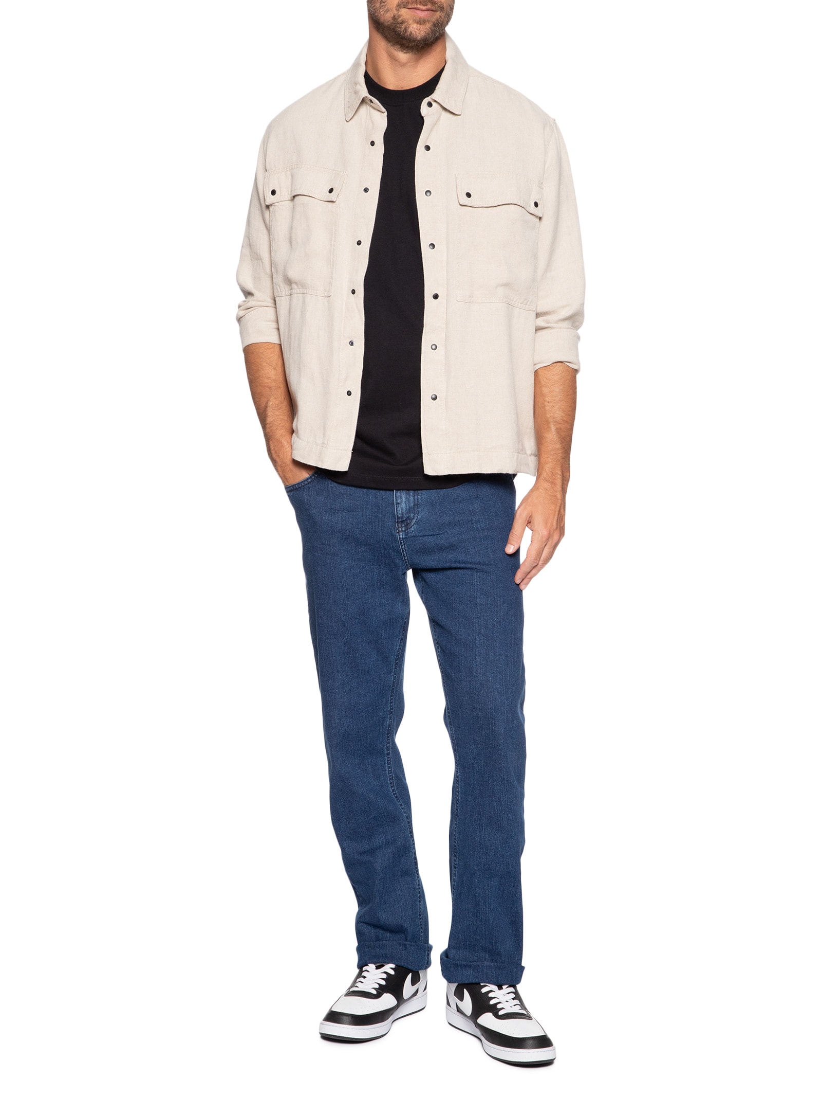 Calça Masculina Comfort Azul Basiq Men