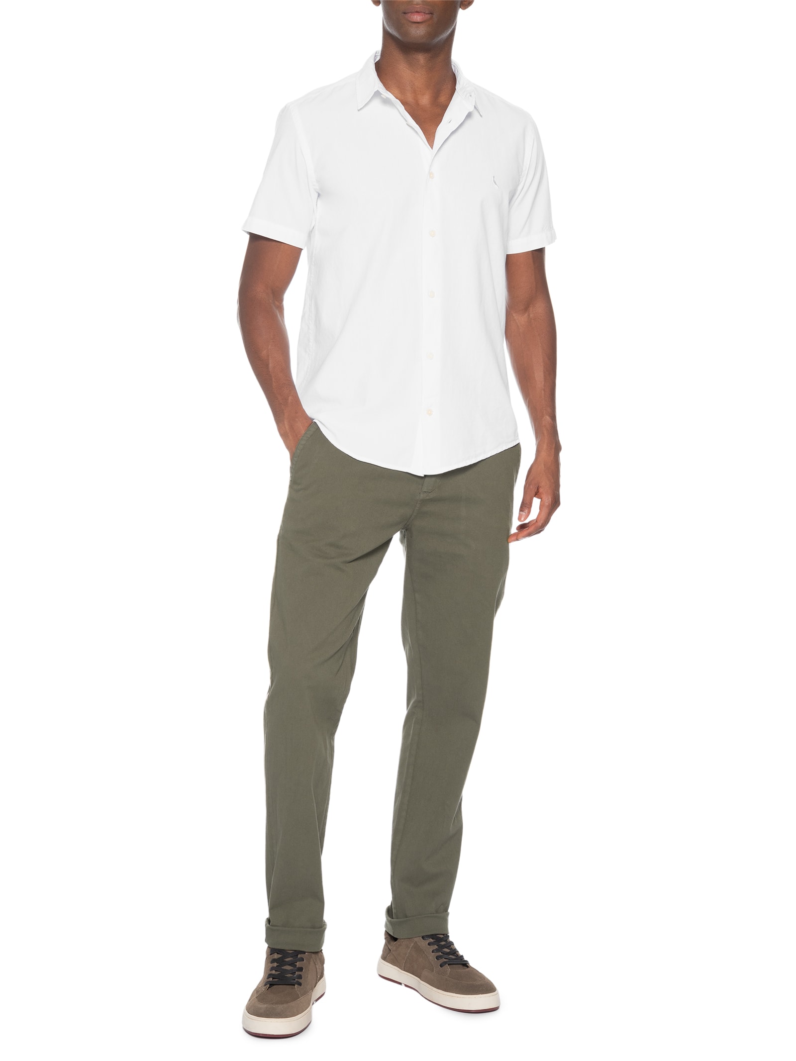 Calça Masculina Comfort Com Elástico Verde Pineapple