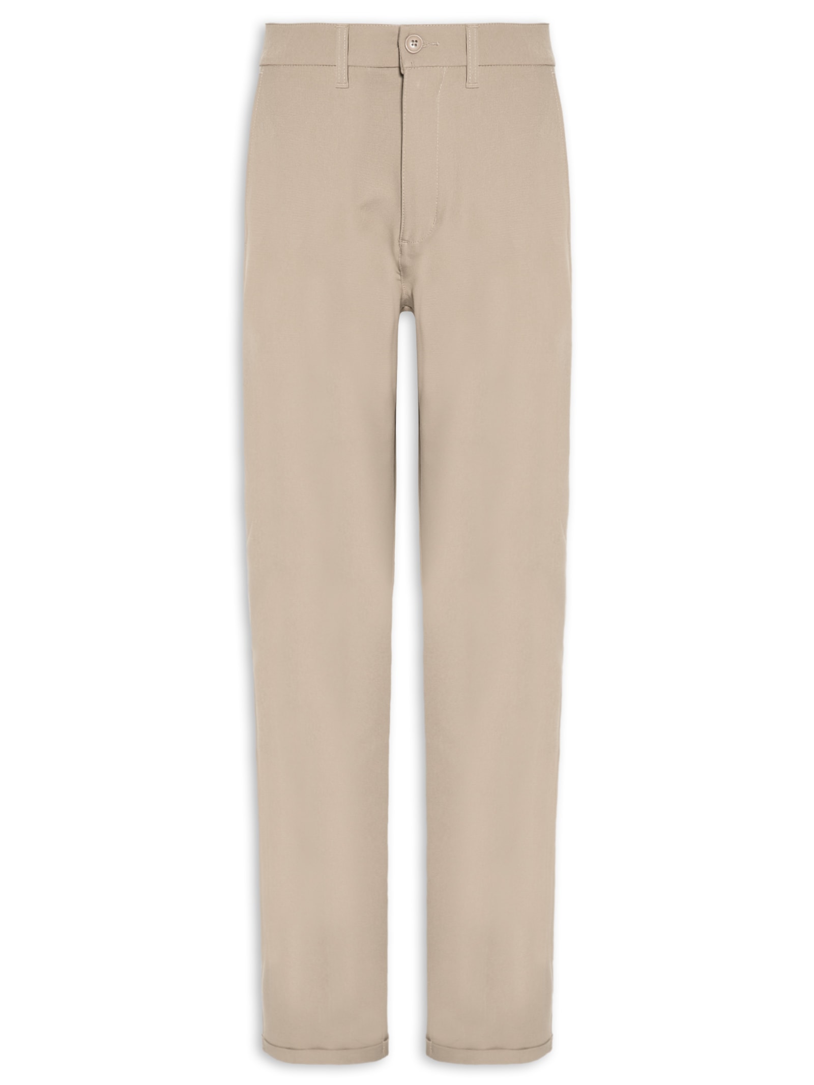 Calça Masculina Confort Slim Bege  Basiq Men