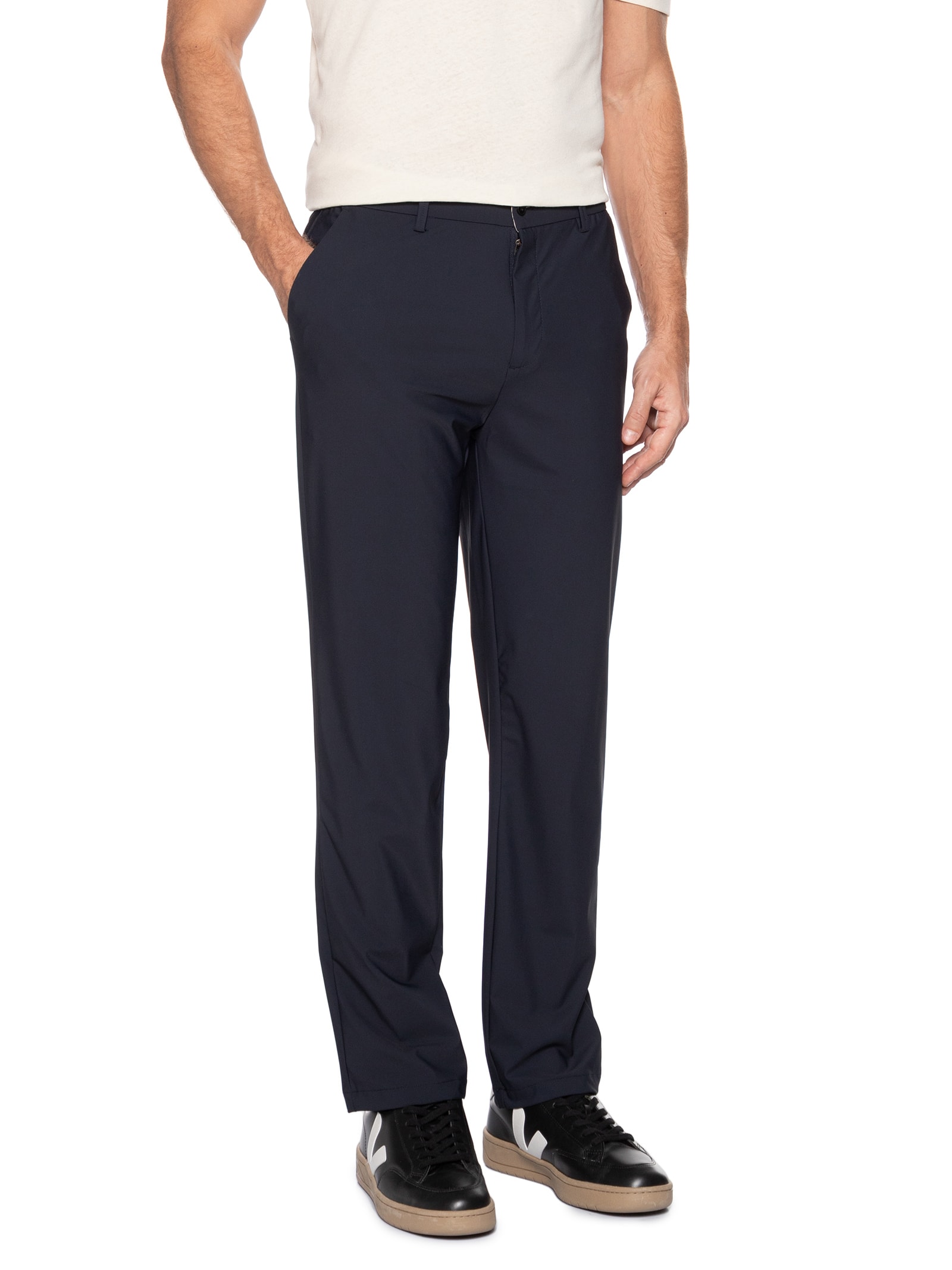 Calça Masculina Corte Alfaiataria Casual Slim Azul '2 Essential