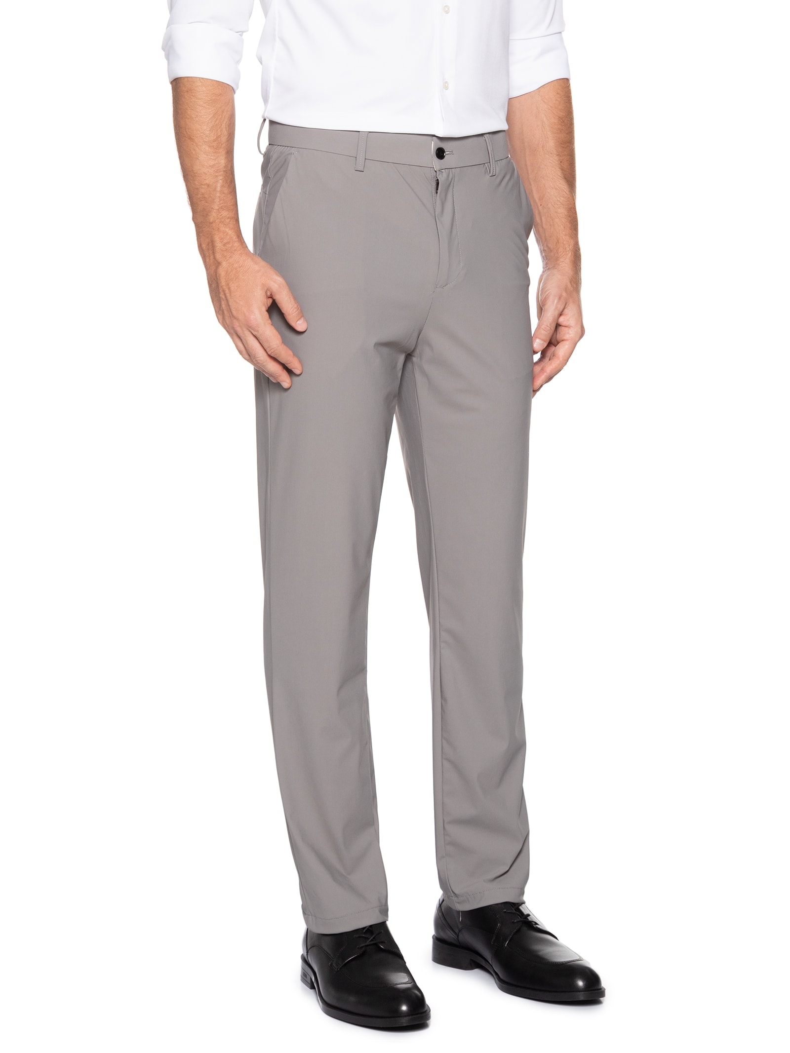 Calça Masculina Corte Alfaiataria Casual Slim Cinza '2 Essential