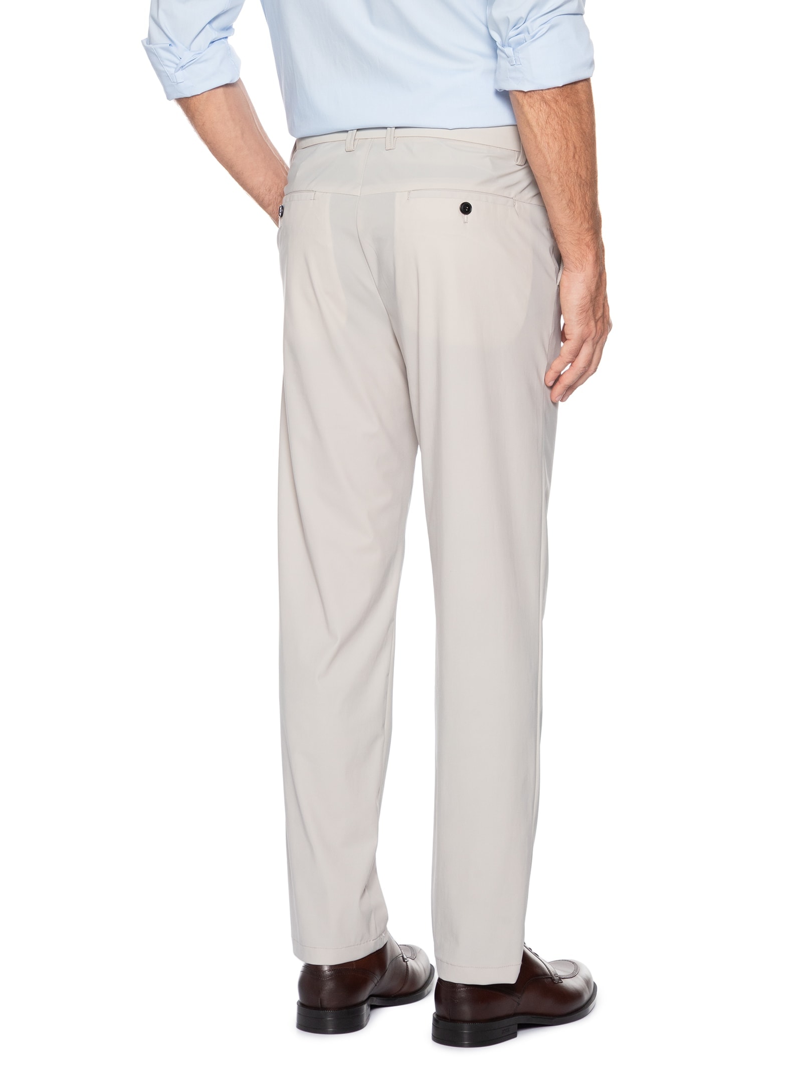 Calça Masculina Corte Alfaiataria Casual Slim Cinza '2 Essential