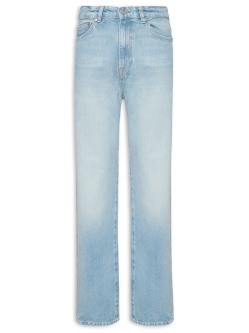 Calça Masculina Corte Reto Jeans 5 Pockets - Azul