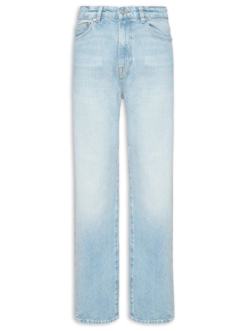 Calça Masculina Corte Reto Jeans 5 Pockets – Azul