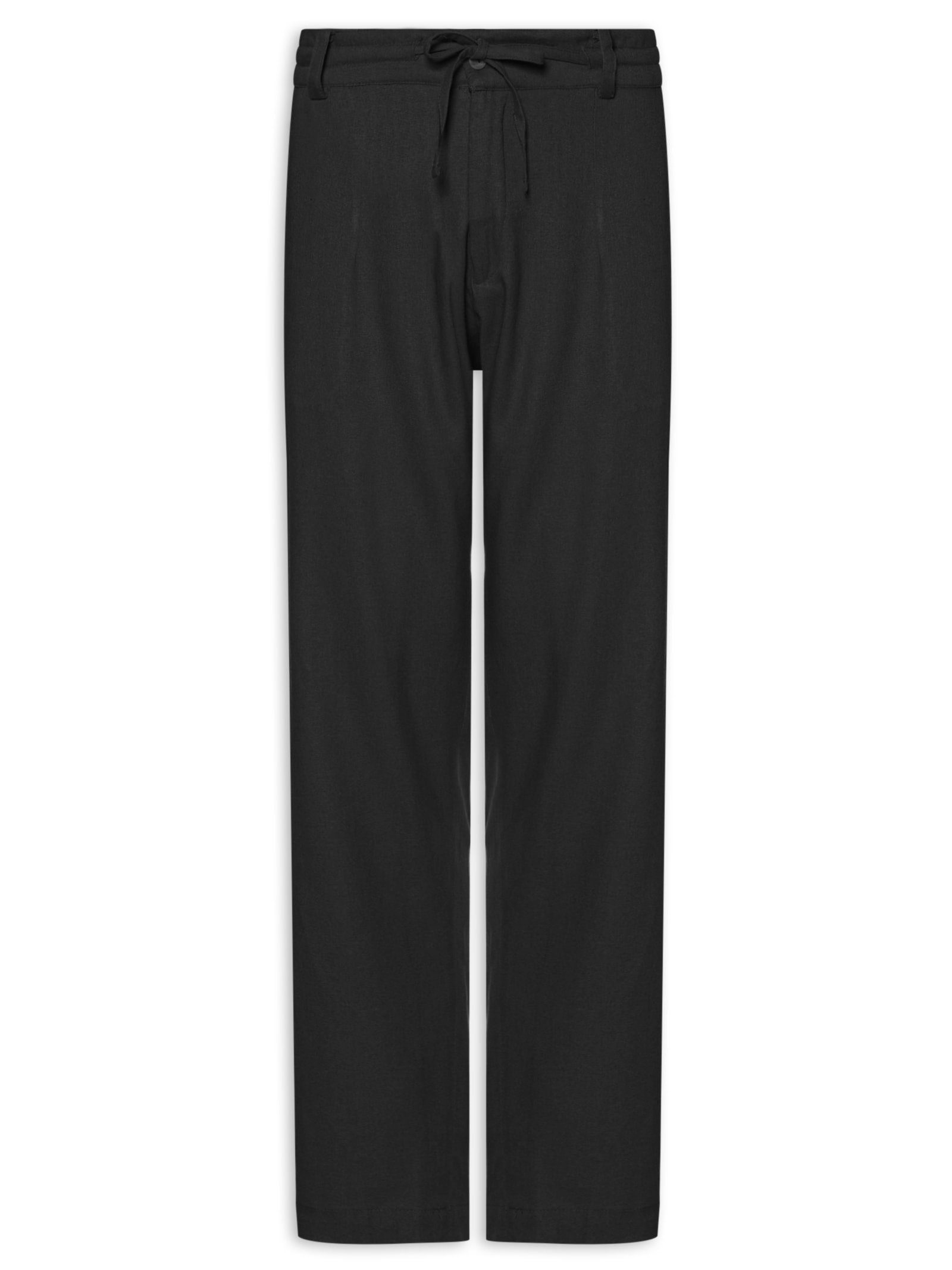 Calça Masculina De Linho Balneário Preto Hio