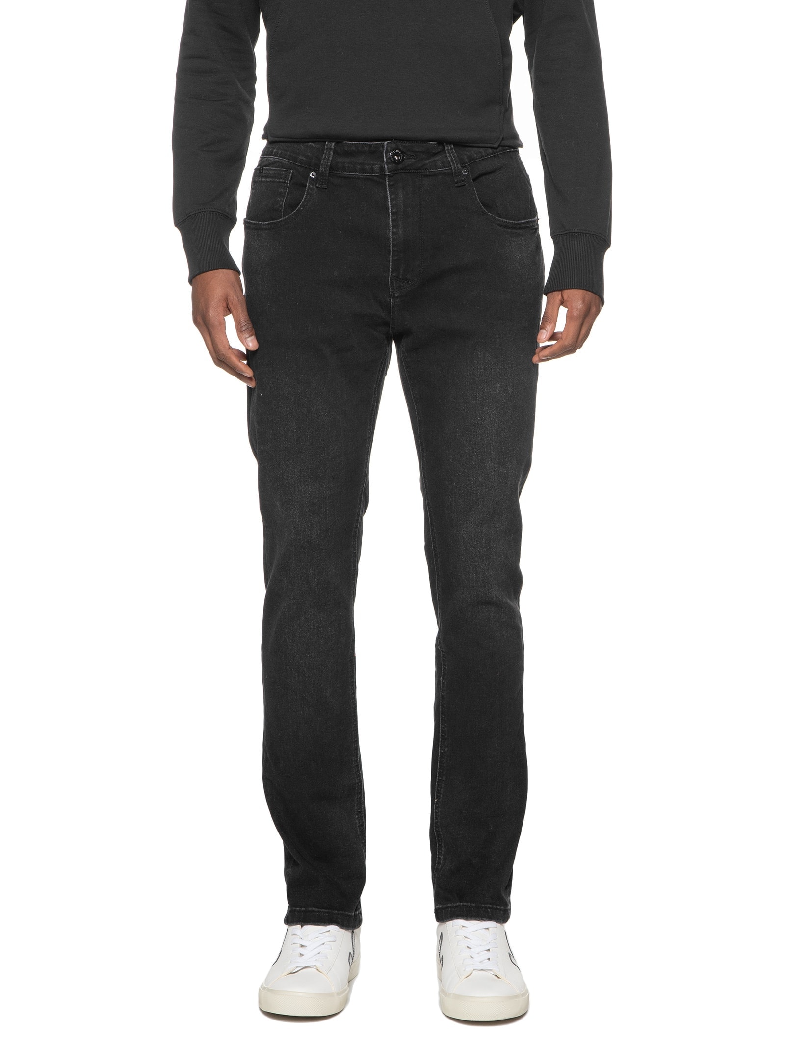 Calça Masculina Denim Ton Black Preto Jab