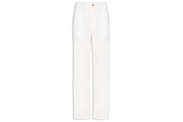 Calça Masculina Elástico Linho - Branco