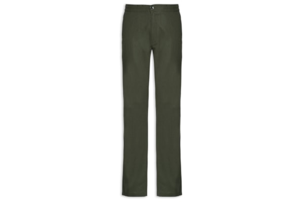 Calça Masculina Em Algodão Cós Elástico Reta - Verde 