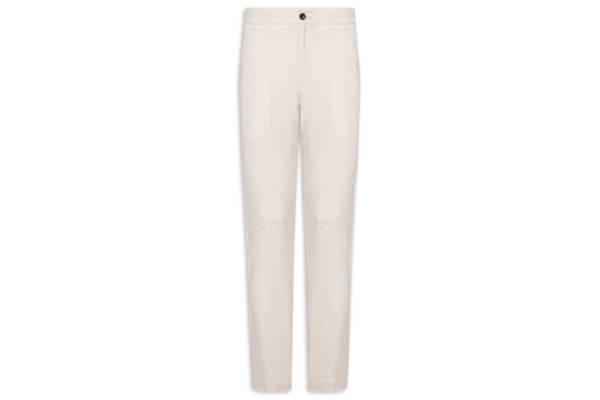 Calça Masculina Em Blend Linho - Bege