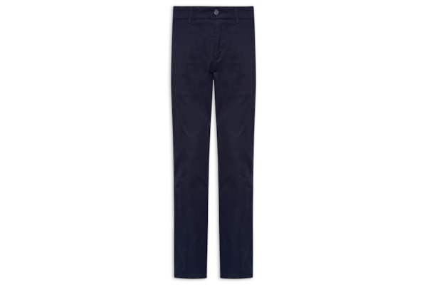 Calça Masculina Em Chino Reta - Azul